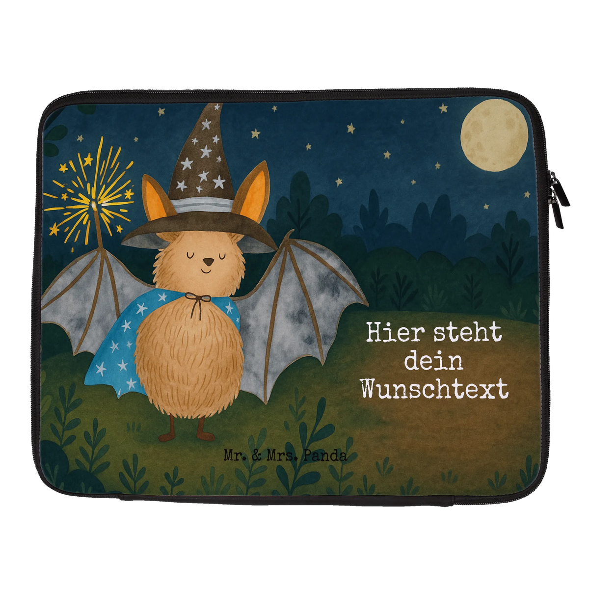 Personalized Notebook Bag bat wizard Design animal lover, special gifts, good mood, funny sayings, hand drawn, cute animal motives, small animals, cute, card, gift ideas, gifts, Bats, get in, women, sorcerers, magicians
