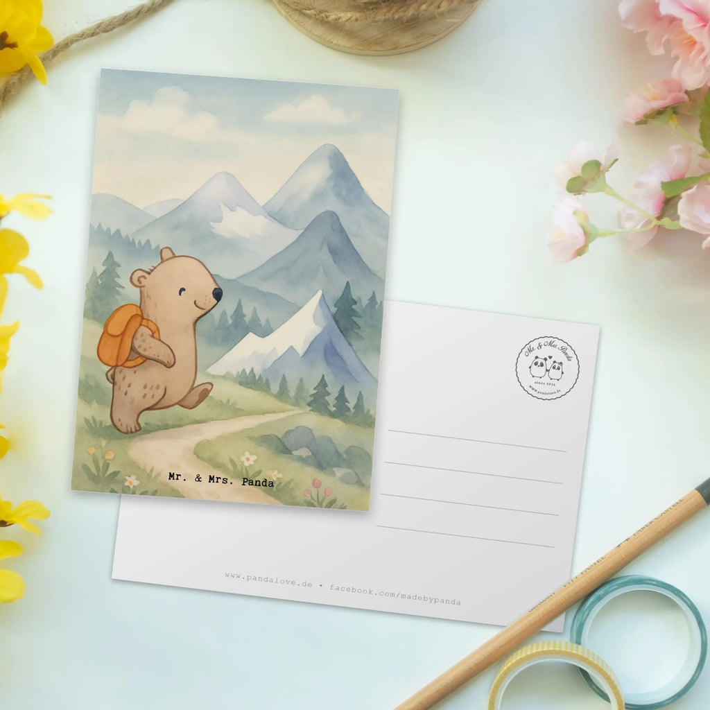 Postkarte Bär Bergsteigen Design Geburtstagskarte, Grußkarte, Einladungskarten Geburtstag, Einladung, Einladungskarte, Postkarte, Karte, Dankeskarte, Ansichtskarten, Geschenkkarte, Einladung Geburtstag, Ansichtskarte, Geschenk, Sport, Sportart, Hobby, Schenken, Danke, Dankeschön, Auszeichnung, Gewinn, Sportler, wandern, Alpinwandern, Bergsteigen, Alpinismus, Trekking, Bergsport