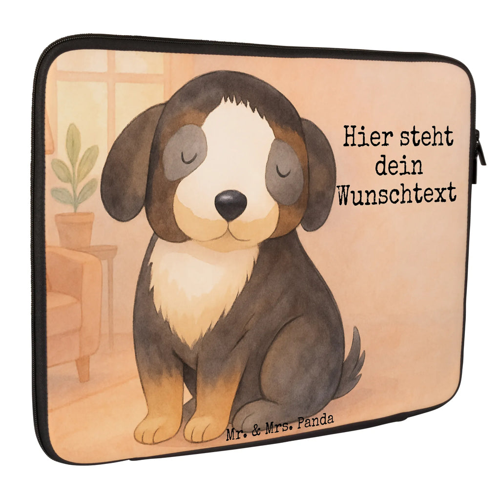 Personalisierte Notebook Tasche Hund Entspannen Design