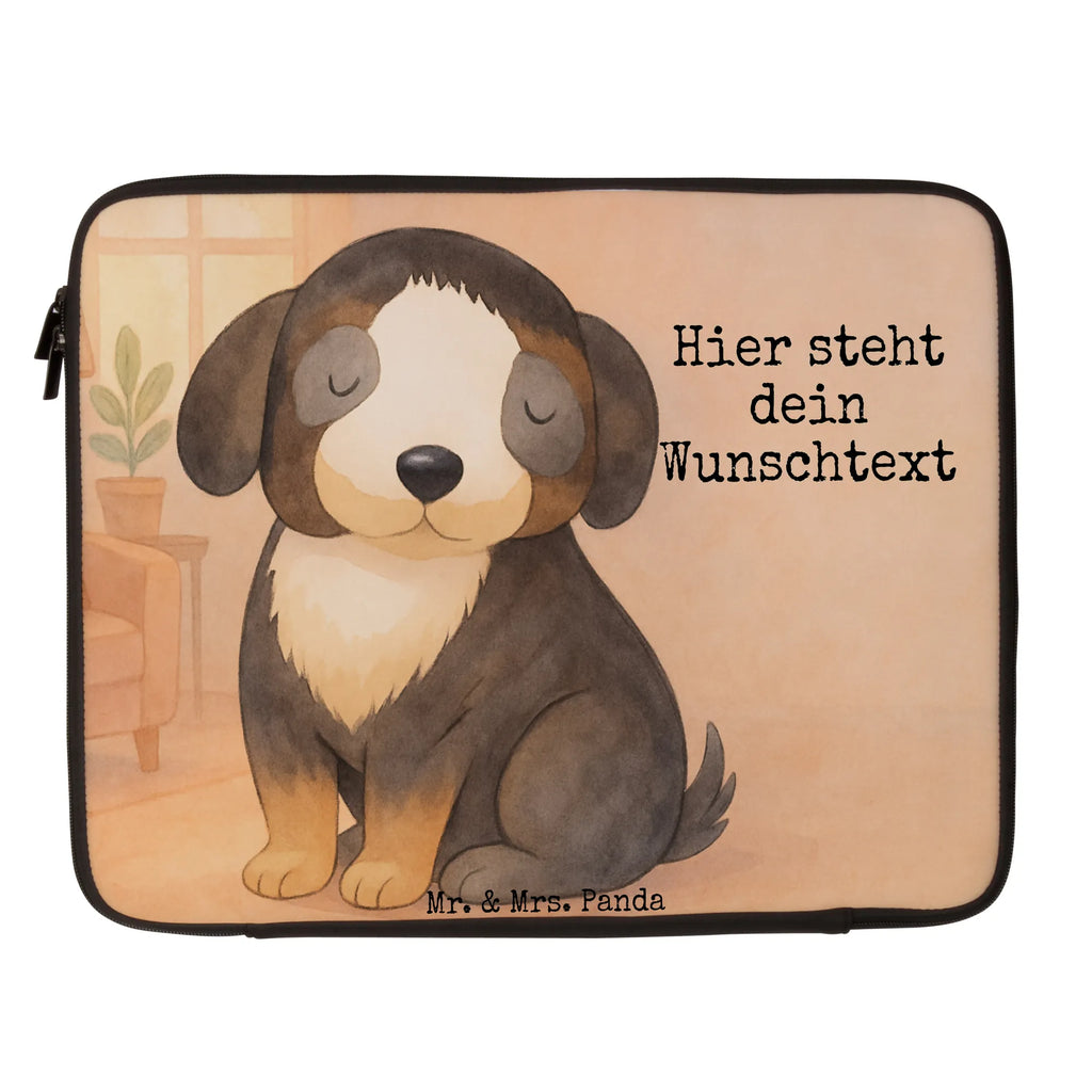 Personalisierte Notebook Tasche Hund Entspannen Design