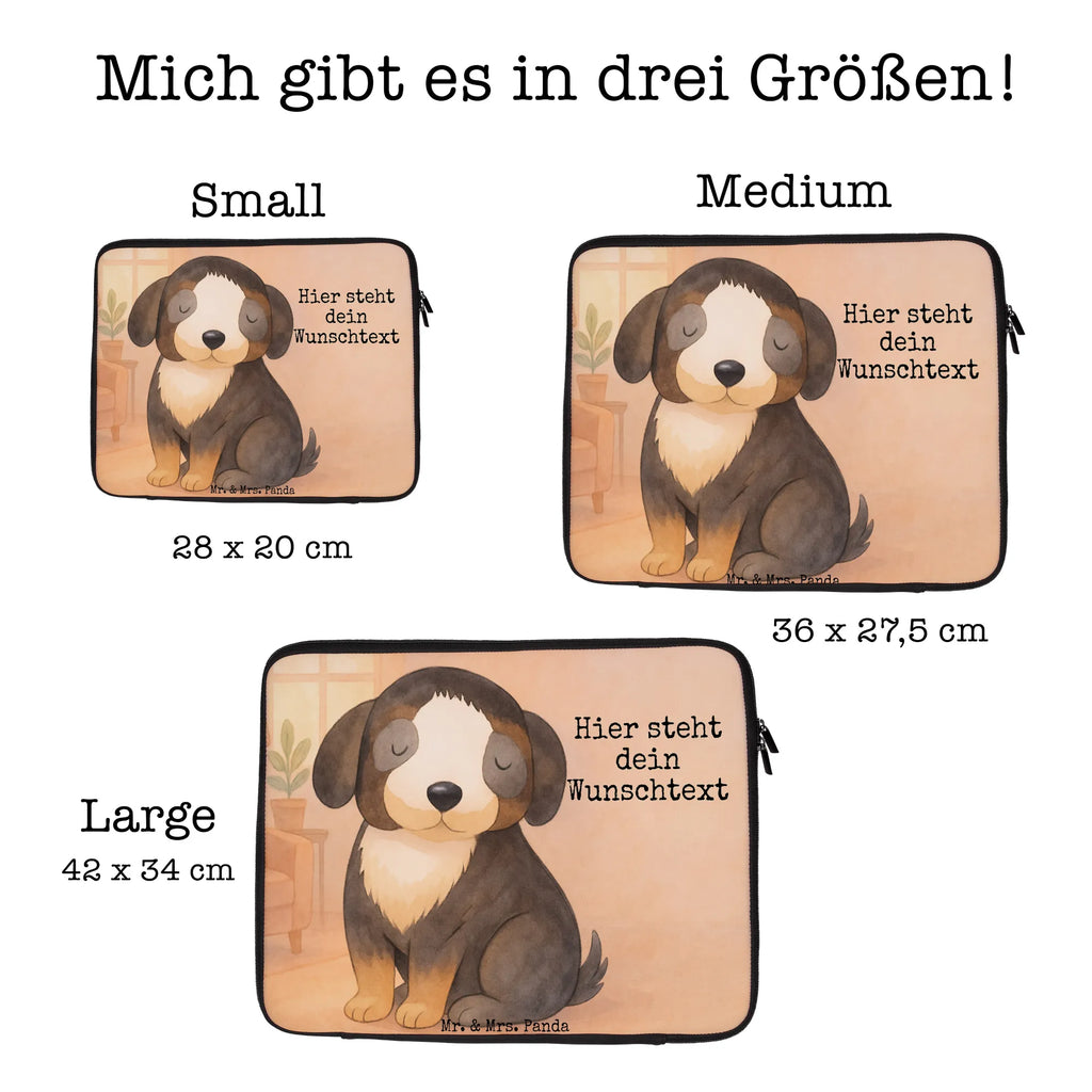 Personalisierte Notebook Tasche Hund Entspannen Design
