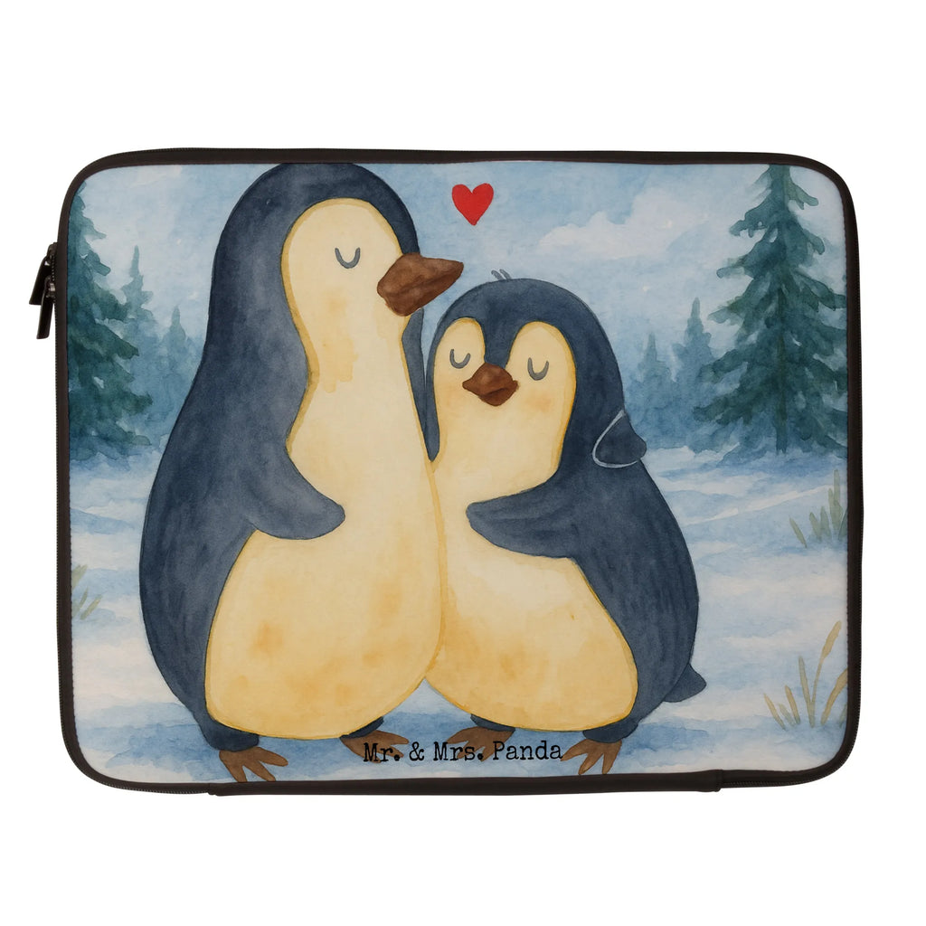 Notebook Tasche Pinguin umarmen Design