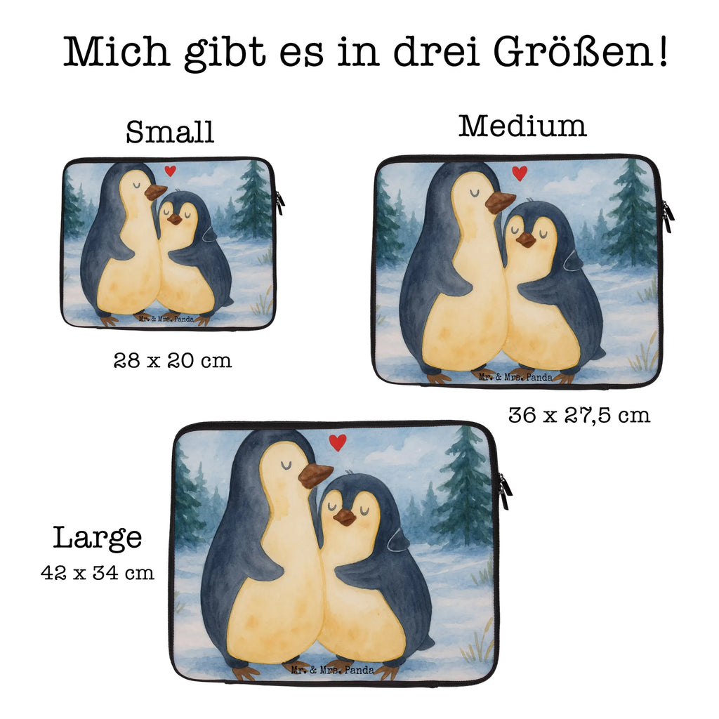 Notebook Tasche Pinguin umarmen Design