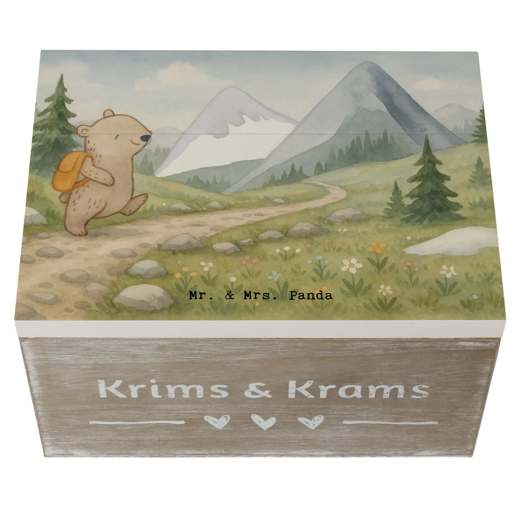 Holzkiste Bär Bergsteigen Design Schatulle, Erinnerungsbox, Schatzkiste, Geschenkdose, Kiste, Erinnerungskiste, Truhe, Dekokiste, Aufbewahrungsbox, Holzkiste, XXL, Geschenkbox, Geschenk, Sport, Sportart, Hobby, Schenken, Danke, Dankeschön, Auszeichnung, Gewinn, Sportler, wandern, Alpinismus, Trekking, Bergsteigen, Bergsport, Alpinwandern