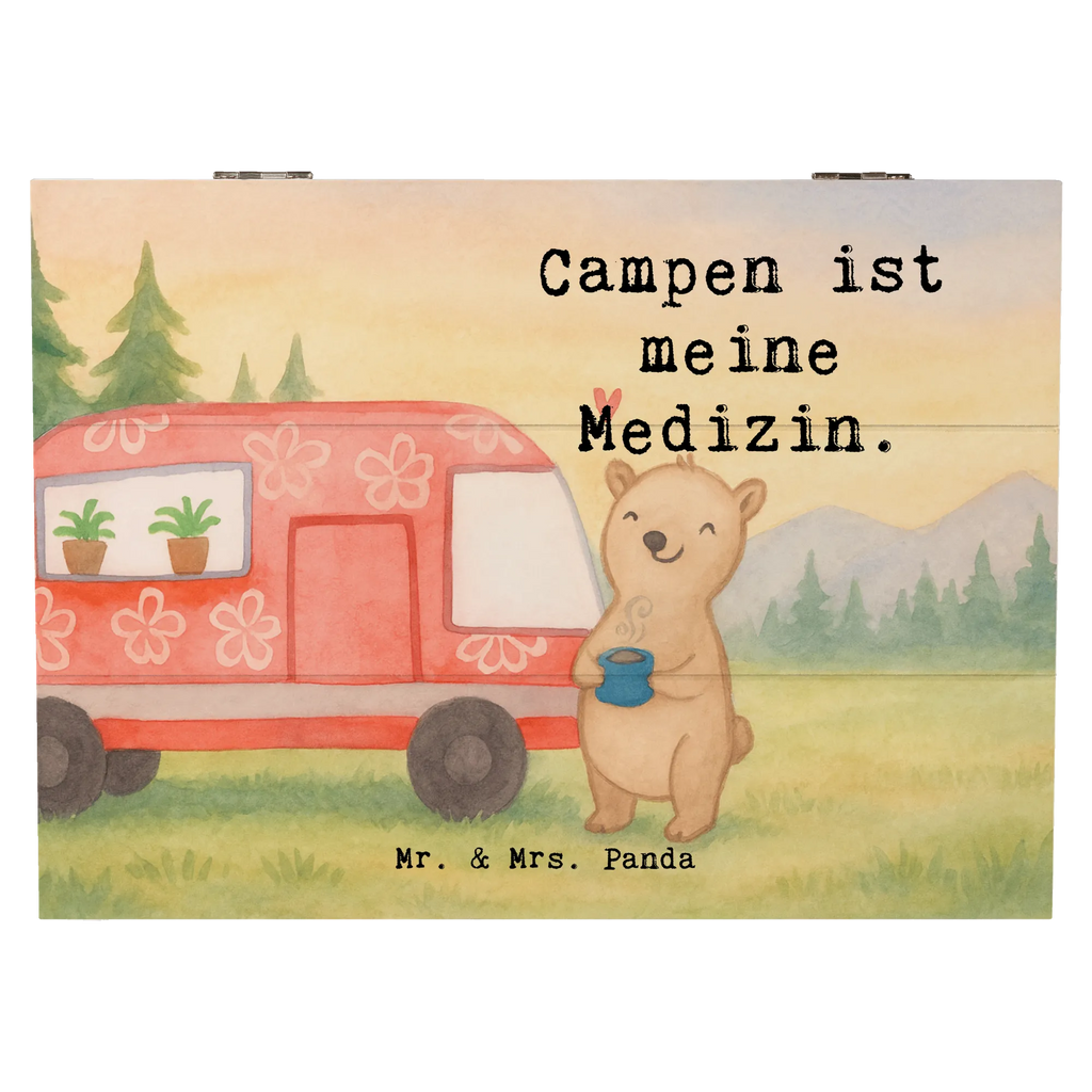 Holzkiste Bär Camper Design Aufbewahrungsbox, XXL, Schatzkiste, Erinnerungsbox, Holzkiste, Geschenkbox, Kiste, Truhe, Dekokiste, Schatulle, Geschenkdose, Erinnerungskiste, Geschenk, Sport, Sportart, Hobby, Schenken, Danke, Dankeschön, Auszeichnung, Gewinn, Sportler, Roadtrip, Camper, Campen, Campingplatz, Zelten, Urlaub, Wohnmobil