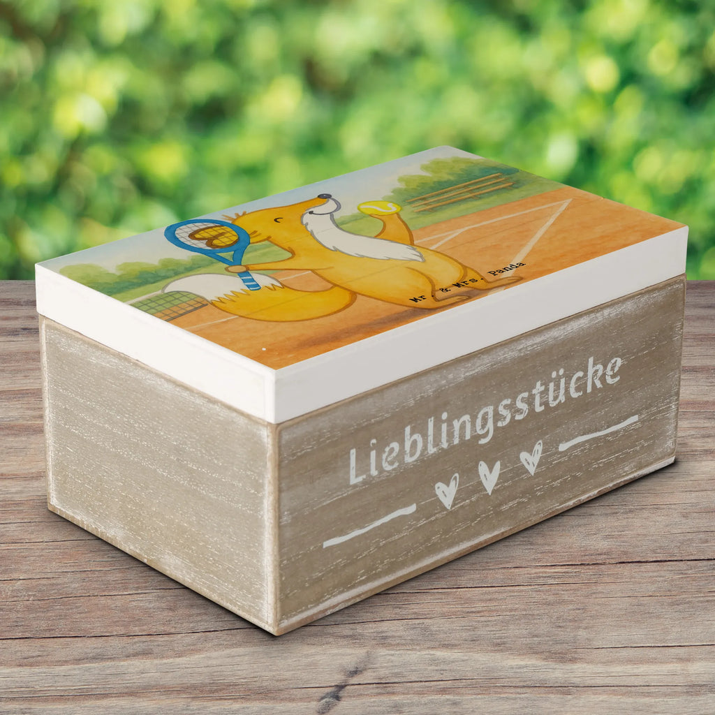 Holzkiste Fuchs Tennis spielen Design Holzkiste, Geschenkbox, Dekokiste, Geschenkdose, XXL, Erinnerungskiste, Aufbewahrungsbox, Kiste, Schatulle, Erinnerungsbox, Truhe, Schatzkiste, Geschenk, Sport, Sportart, Hobby, Schenken, Danke, Dankeschön, Auszeichnung, Gewinn, Sportler, Ballsportart, Tennisverein, Tennis Turnier, Tennisclub, Tennis spielen