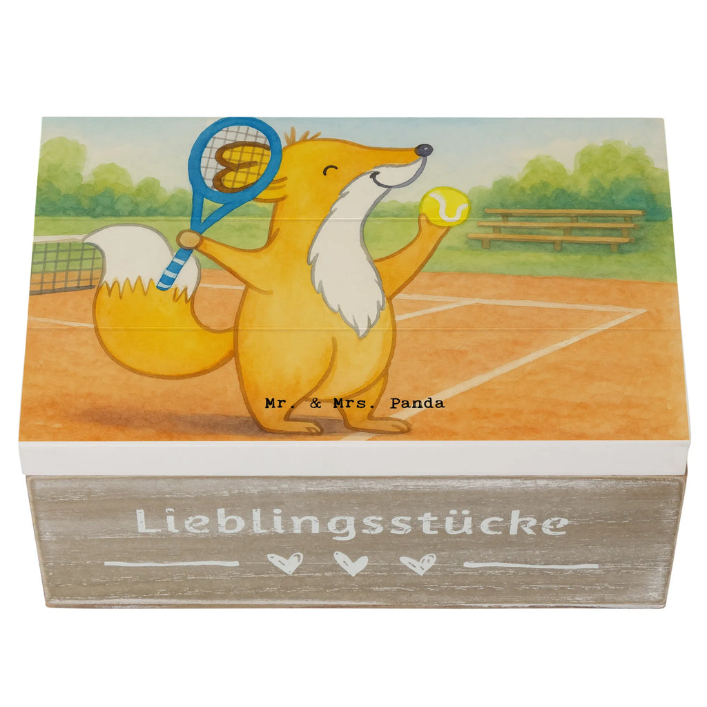 Holzkiste Fuchs Tennis spielen Design Holzkiste, Geschenkbox, Dekokiste, Geschenkdose, XXL, Erinnerungskiste, Aufbewahrungsbox, Kiste, Schatulle, Erinnerungsbox, Truhe, Schatzkiste, Geschenk, Sport, Sportart, Hobby, Schenken, Danke, Dankeschön, Auszeichnung, Gewinn, Sportler, Ballsportart, Tennisverein, Tennis Turnier, Tennisclub, Tennis spielen
