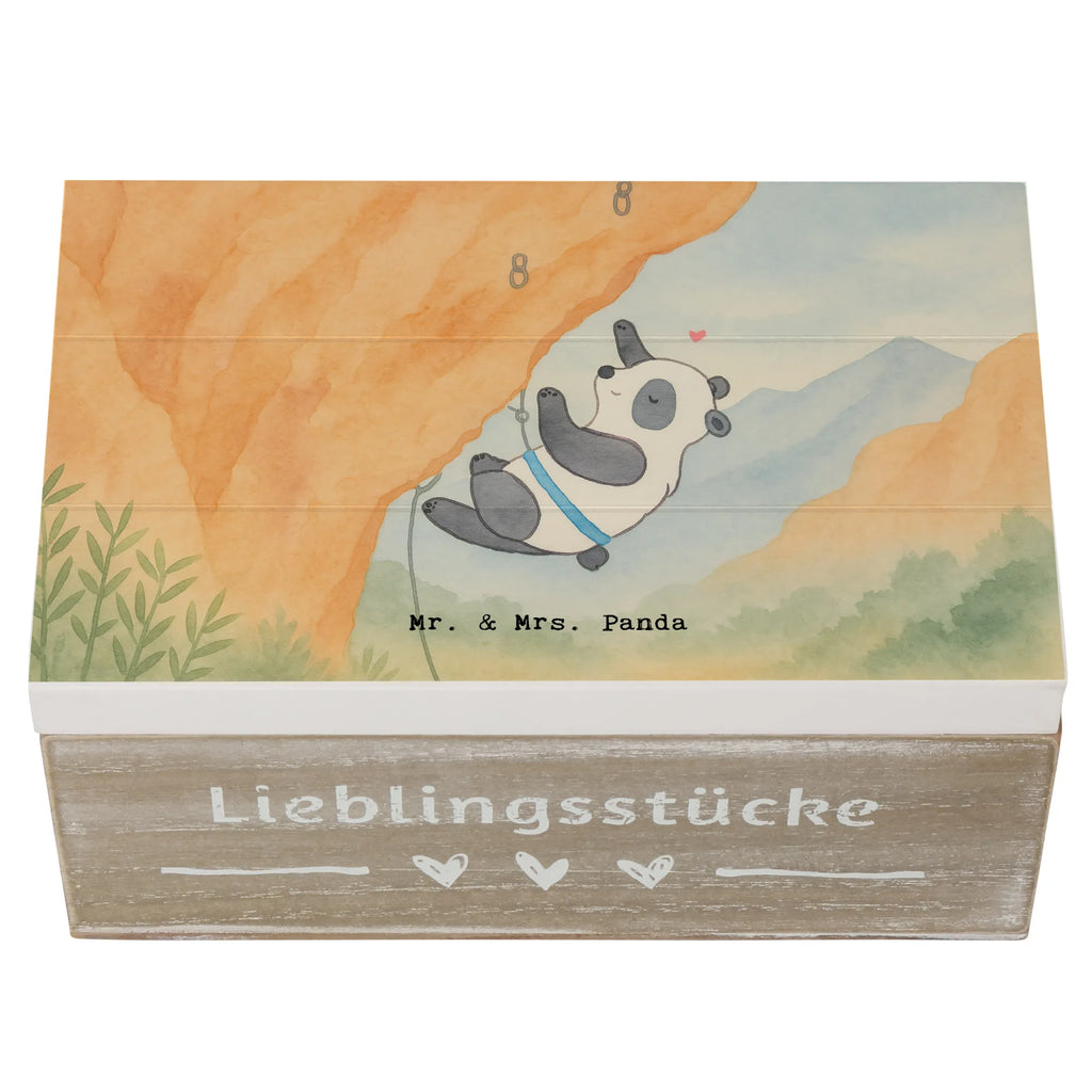 Holzkiste Panda Klettern Design Schatulle, Schatzkiste, Erinnerungsbox, Dekokiste, Aufbewahrungsbox, Kiste, Geschenkbox, Holzkiste, Geschenkdose, Truhe, Erinnerungskiste, XXL, Geschenk, Sport, Sportart, Hobby, Schenken, Danke, Dankeschön, Auszeichnung, Gewinn, Sportler, Klettersport, Klettern, Kletterhalle, Bouldern