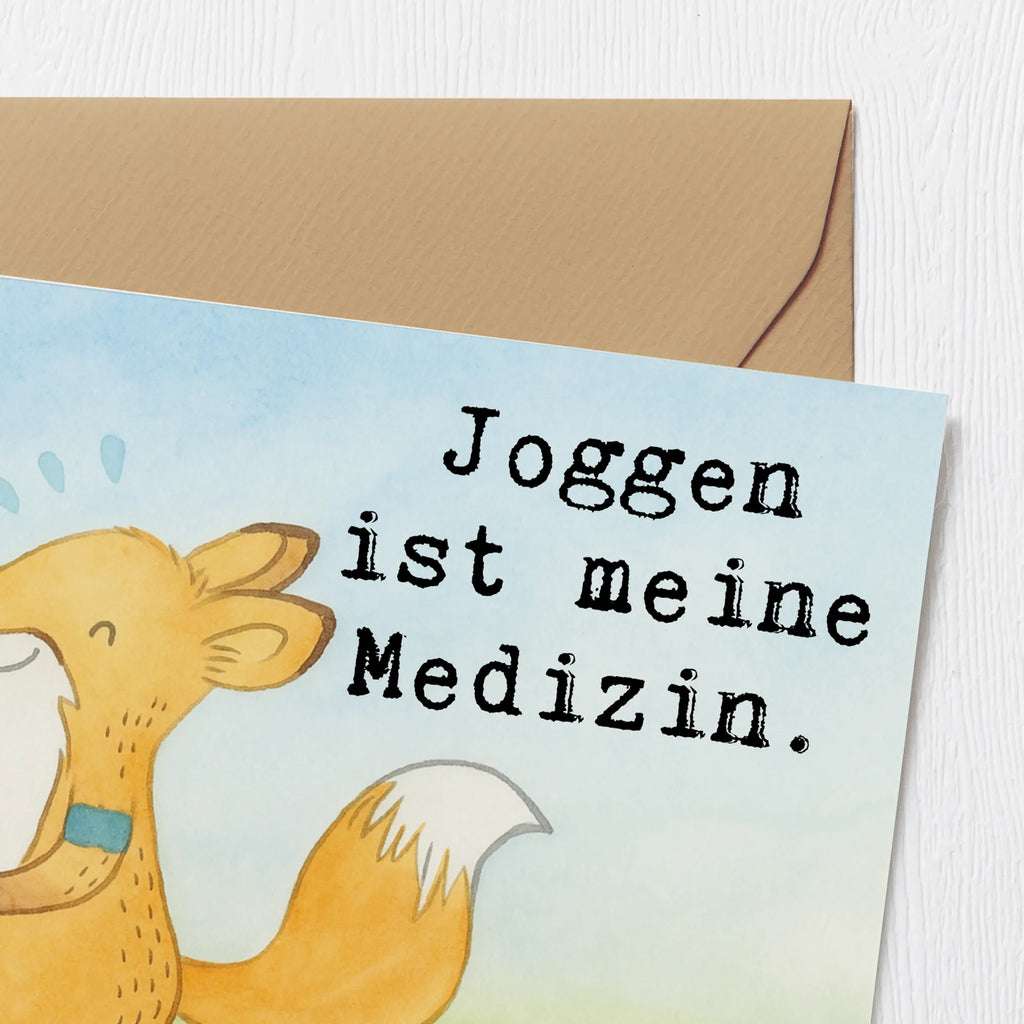 Deluxe Karte Fuchs Joggen Design Grußkarte, Hochzeitskarte, Hochwertige Klappkarte, Karte, Geburtstagskarte, Einladungskarte, Klappkarte, Glückwunschkarte, Hochwertige Grußkarte, Geschenk, Sport, Sportart, Hobby, Schenken, Danke, Dankeschön, Auszeichnung, Gewinn, Sportler, Joggen, Dauerlauf, Laufen, Laufsport