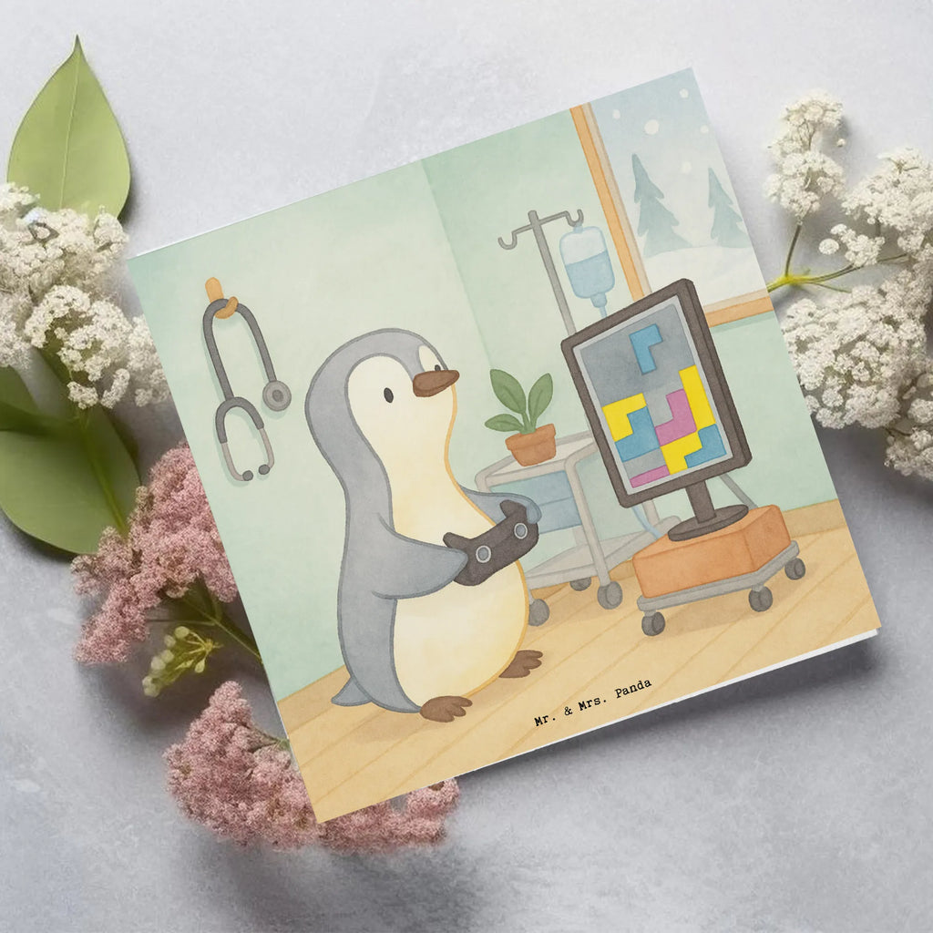 Deluxe Karte Pinguin Zocken Design Hochwertige Grußkarte, Karte, Klappkarte, Geburtstagskarte, Grußkarte, Einladungskarte, Hochzeitskarte, Hochwertige Klappkarte, Glückwunschkarte, Geschenk, Sport, Sportart, Hobby, Schenken, Danke, Dankeschön, Auszeichnung, Gewinn, Sportler, Zocken, Videospiele, Gaming, Videogames