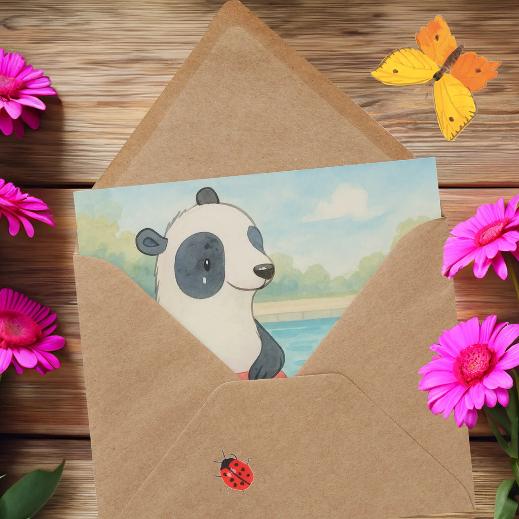 Deluxe Karte Otter Schwimmen Design Klappkarte, Hochwertige Klappkarte, Geburtstagskarte, Karte, Grußkarte, Einladungskarte, Hochzeitskarte, Hochwertige Grußkarte, Glückwunschkarte, Geschenk, Sport, Sportart, Hobby, Schenken, Danke, Dankeschön, Auszeichnung, Gewinn, Sportler, Schwimmen, Wassersport, Schwimmkurs