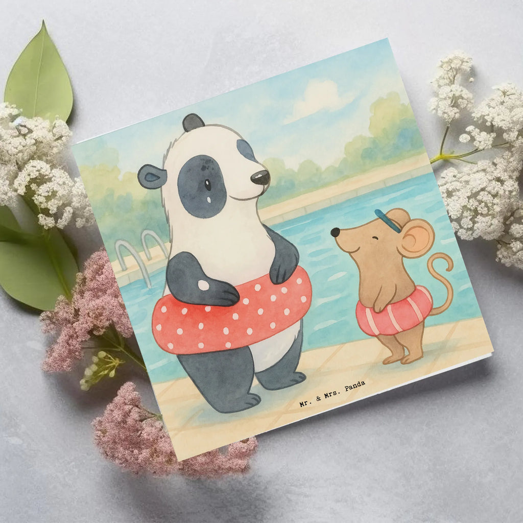 Deluxe Karte Otter Schwimmen Design Klappkarte, Hochwertige Klappkarte, Geburtstagskarte, Karte, Grußkarte, Einladungskarte, Hochzeitskarte, Hochwertige Grußkarte, Glückwunschkarte, Geschenk, Sport, Sportart, Hobby, Schenken, Danke, Dankeschön, Auszeichnung, Gewinn, Sportler, Schwimmen, Wassersport, Schwimmkurs