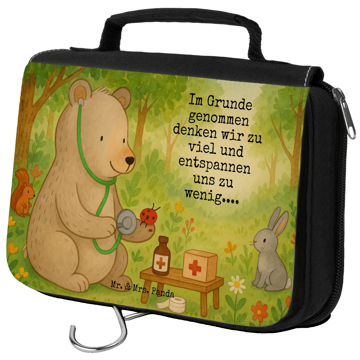 Kulturbeutel Bär Arzt Design Reisebeutel, Reise-Kulturtasche, hygienetasche, Kosmetikbeutel, Waschtasche, duschbeutel, hygienebeutel, Make-Up Tasche, beauty case, Waschbeutel, Necessaire, Kulturbeutel, Kulturtasche, beautycase, kosmetiktäschchen, Schminkbeutel, Schminktasche, kulturtäschchen, Toilettentasche, Kosmetiktasche, badtasche, Teddy, Bär, Teddybär, Professor, Ärztin, Doktor, Arzt, Doktorin, Professorin
