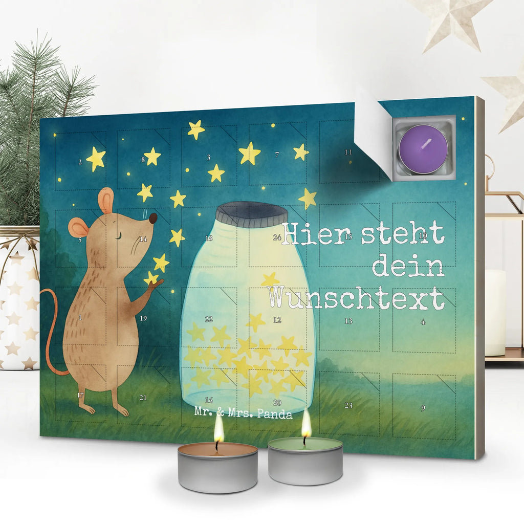 Personalisierter Duftkerzen Adventskalender Maus Sterne Design Personalisierter Duftkerzen Adventskalender, Lustige Sprüche, Tiere, Tiermotive, Gute Laune, Taufe, Maus, Sterne, Kind, Träume, Hoffnung, Erstes Kind, Wunsch, Geburtstag, Kindergeburtstag, Geburt, Schwangerschaft, Taufgeschenk