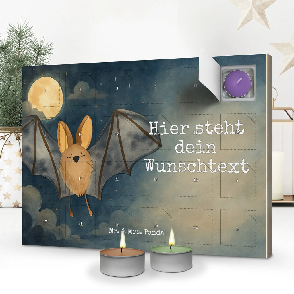 Personalisierter Duftkerzen Adventskalender Fledermaus Flügel Design Personalisierter Duftkerzen Adventskalender, Lustige Sprüche, Tiere, Tiermotive, Gute Laune