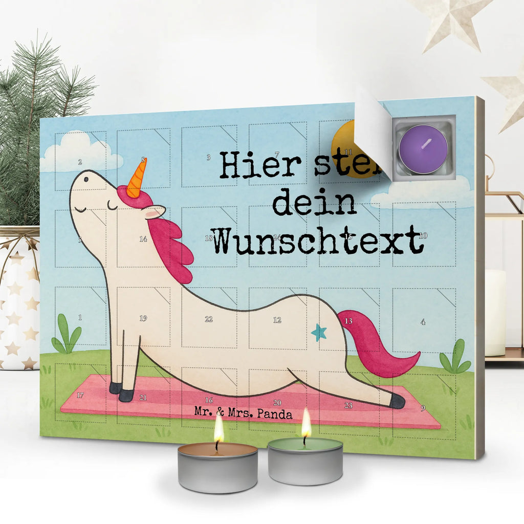 Personalisierter Duftkerzen Adventskalender Einhorn Yoga Design Personalisierter Duftkerzen Adventskalender, Unicorn, Einhorn, Einhörner, Einhorn Deko, Yogamatte, Sport, Entspannung, Achtsamkeit, Lustig, Joga, Namaste, Yoga, Süß, Witzig