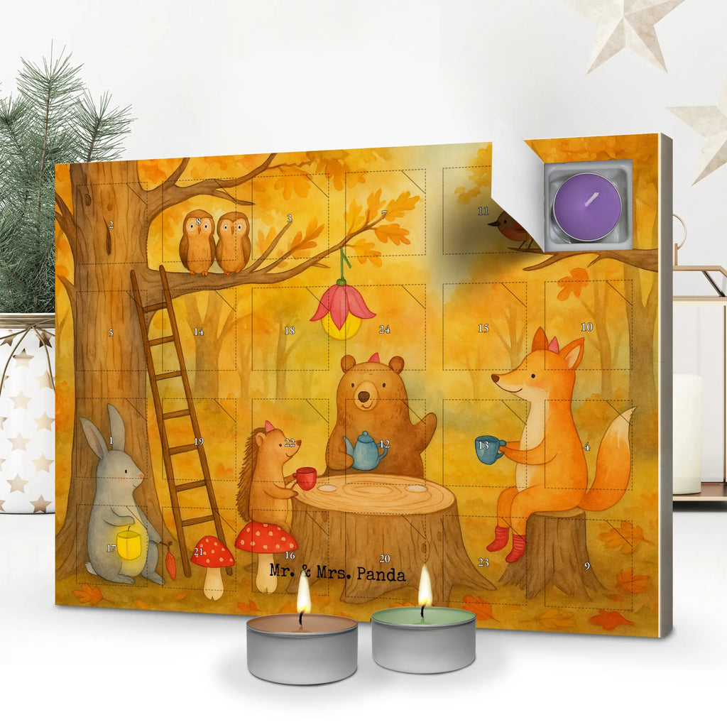 Scented candle advent calendar forest animals picnic Design small animals, cute, funny, cute animal motives, hand drawn, small world, funny sayings, good mood, happy, gifts, gift ideas, special gifts, animal lover, card, hare, fox, hedgehog, forest animals, forest, picnic, squirrel, mouse