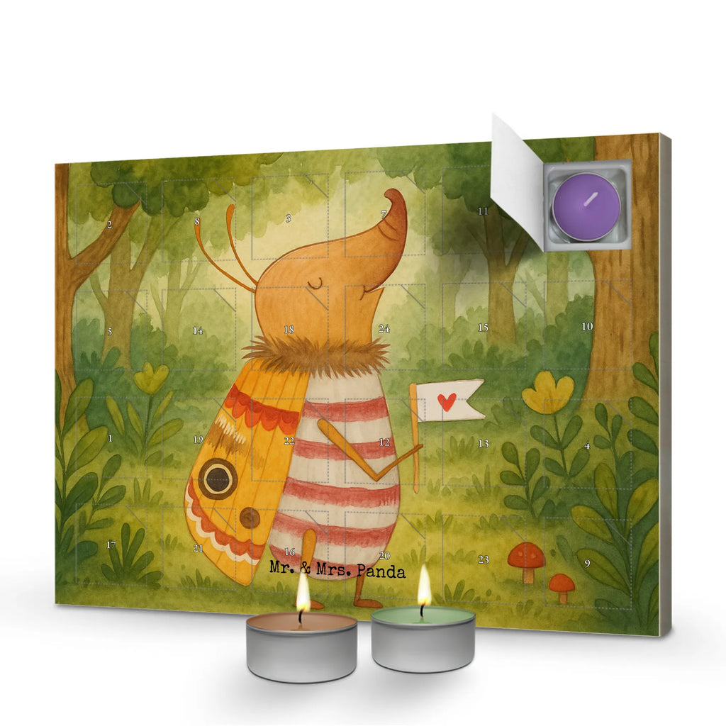 Scented candle advent calendar Moth flag Design small animals, cute, funny, cute animal motives, hand drawn, small world, funny sayings, good mood, happy, gifts, gift ideas, special gifts, animal lover, card, Saying funny, How much does the world cost, Beetle, Moth, Kitchen decoration