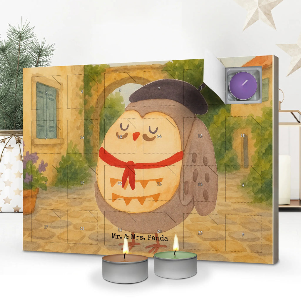 Scented candle advent calendar Owl France Design owl, forest animal, bird, nocturnal, gift ideas, birthday present, illustrated, funny, romantic gift, owl decor, Owl, Owl decoration, Say beautiful, Say French, hibou, La vie est belle, France, Owls, Life is beautiful