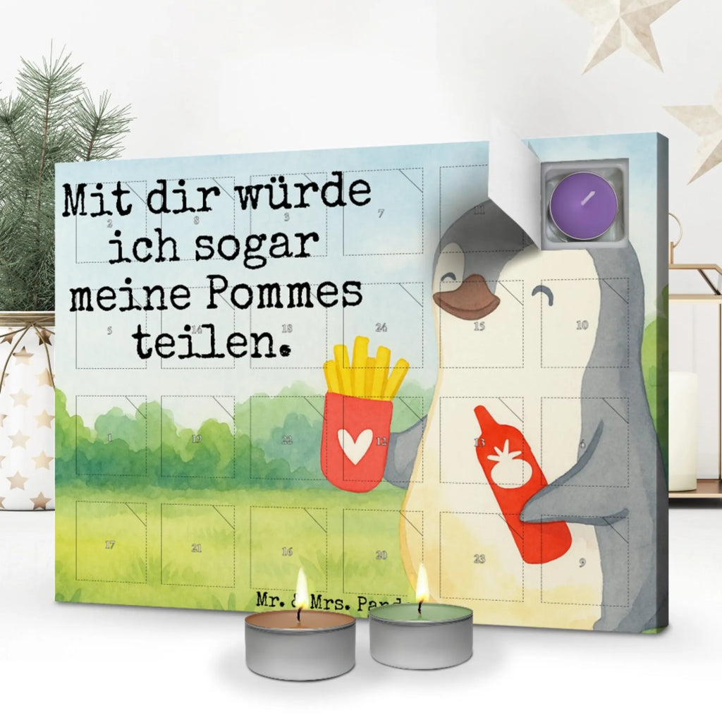 Duftkerzen Adventskalender Pinguin Pommes Design