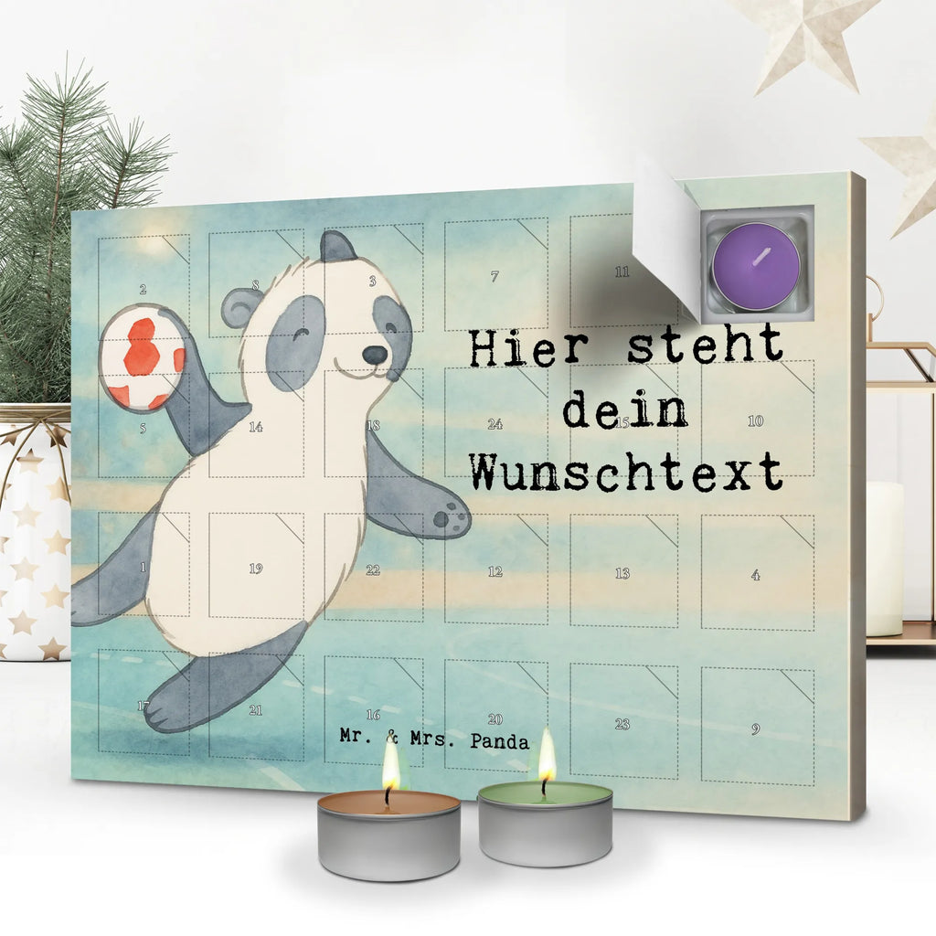Personalisierter Duftkerzen Adventskalender Panda Handball spielen Design Personalisierter Duftkerzen Adventskalender, Geschenk, Schenken, Sport, Sportart, Hobby, Danke, Dankeschön, Auszeichnung, Gewinn, Sportler, Handball Club, Handball Verein, Handball spielen, Handball Turnier