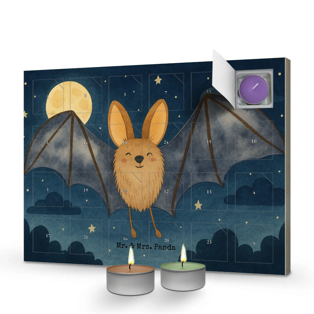 Scented candle advent calendar bat wing Design small animals, cute, funny, cute animal motives, hand drawn, small world, funny sayings, good mood, happy, gifts, gift ideas, special gifts, animal lover, card
