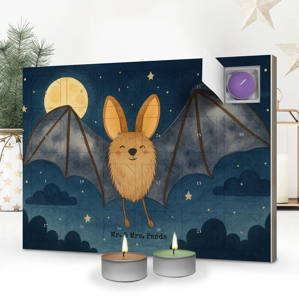 Scented candle advent calendar bat wing Design small animals, cute, funny, cute animal motives, hand drawn, small world, funny sayings, good mood, happy, gifts, gift ideas, special gifts, animal lover, card
