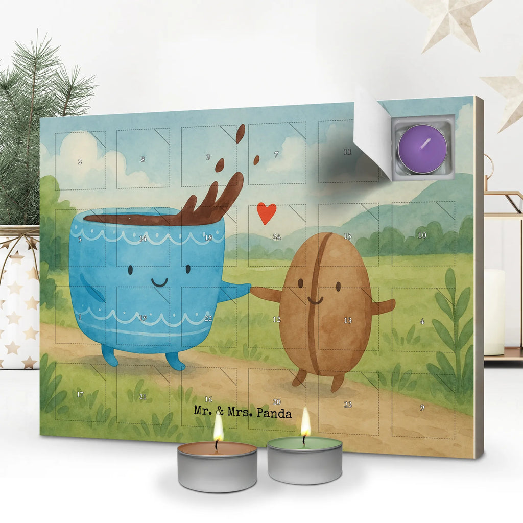 Scented candle advent calendar Coffee Bean Design small animals, cute, funny, cute animal motives, hand drawn, small world, funny sayings, good mood, happy, gifts, gift ideas, special gifts, animal lover, card, coffee bean, Coffee, pleasure, happiness, satisfaction