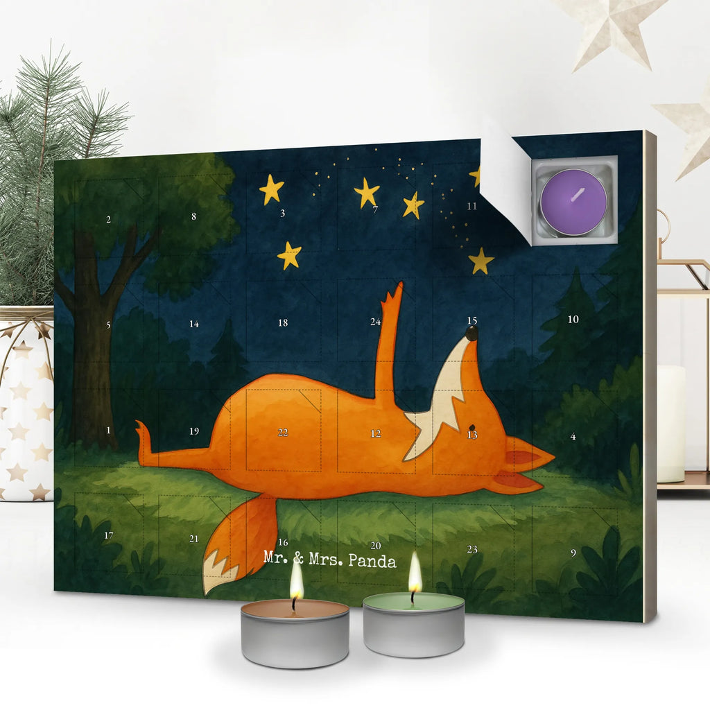 Scented candle advent calendar Fox Stars Design fox, foxes, forest wildlife, clever as a fox, animal lover, Always Look on the Bright Side of Life, Saying beautiful, Fox, words of consolation, Romance, Saying positive