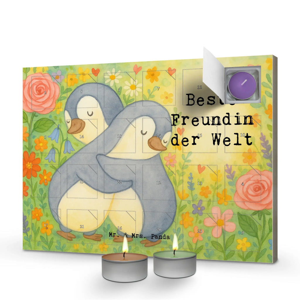 Scented candle advent calendar penguin Best girlfriend in the world Design for, thank you, gift, giving, birthday, birthday present, gift idea, souvenir, make you happy, gift tip, saying, best friend, anniversary, wife, best, girlfriends, bae, Girlfriend, friendship. Dearest, bff