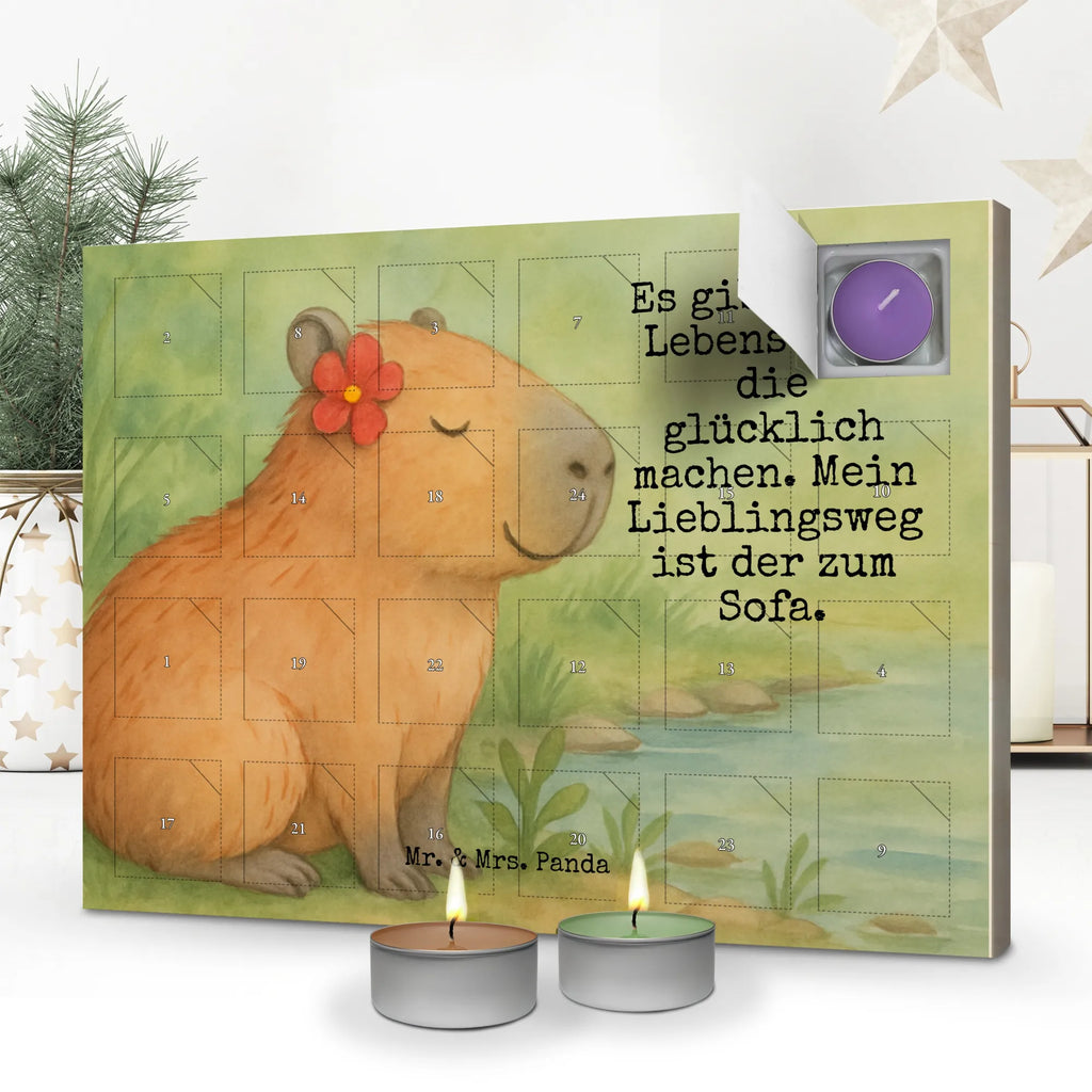 Scented candle advent calendar Capybara flower Design small animals, cute, funny, cute animal motives, hand drawn, small world, funny sayings, good mood, happy, gifts, gift ideas, special gifts, animal lover, card