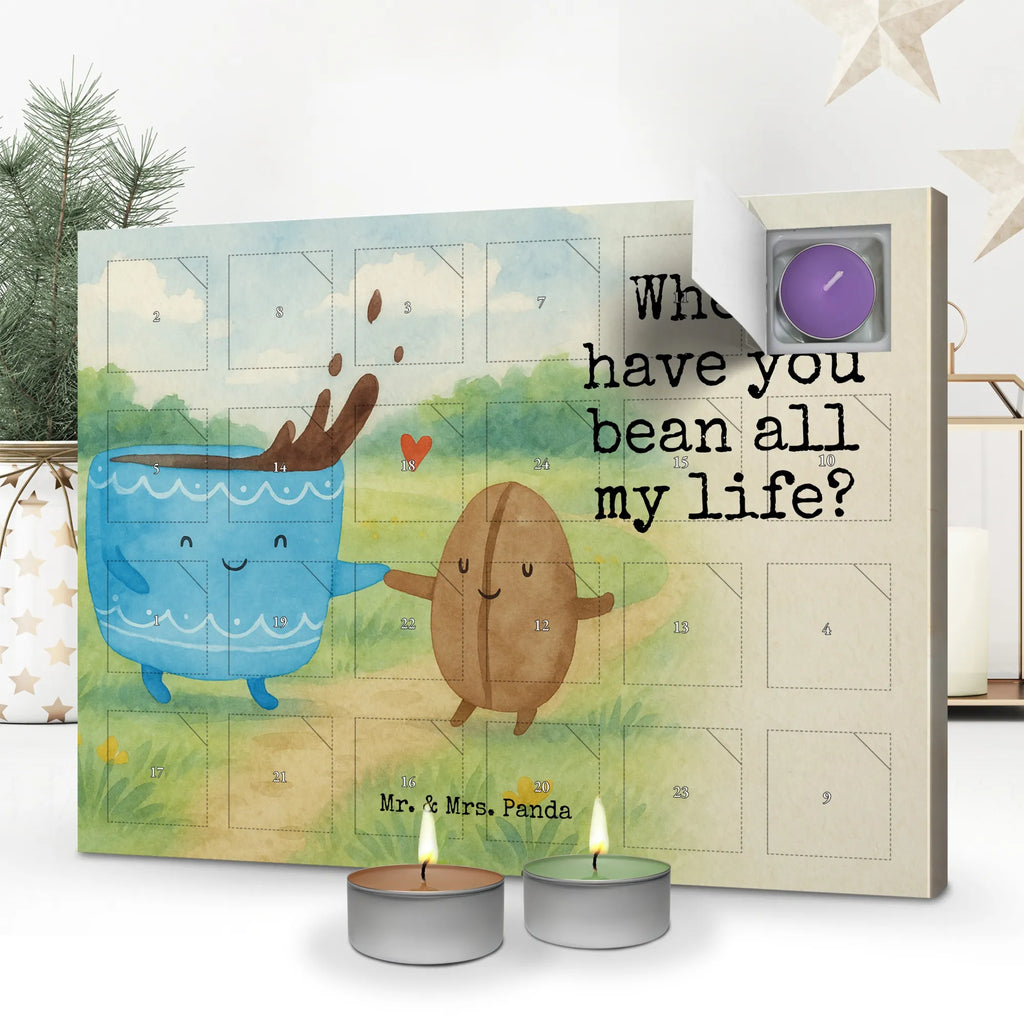 Scented candle advent calendar Coffee Bean Design small animals, cute, funny, cute animal motives, hand drawn, small world, funny sayings, good mood, happy, gifts, gift ideas, special gifts, animal lover, card, coffee bean, Coffee, pleasure, happiness, satisfaction