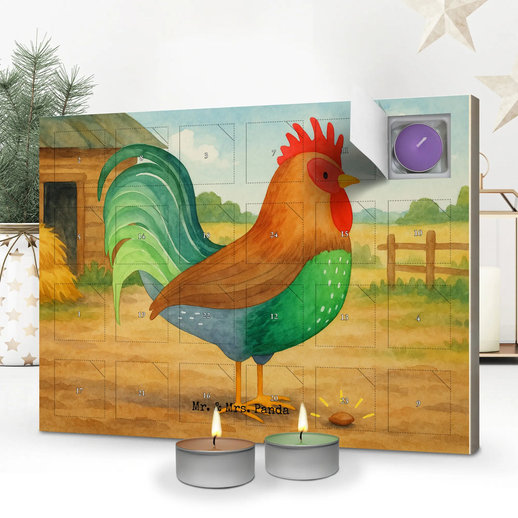 Scented candle advent calendar Faucet grain Design farm, farm animals, animals, corn, cock, eggs, hen, nature
