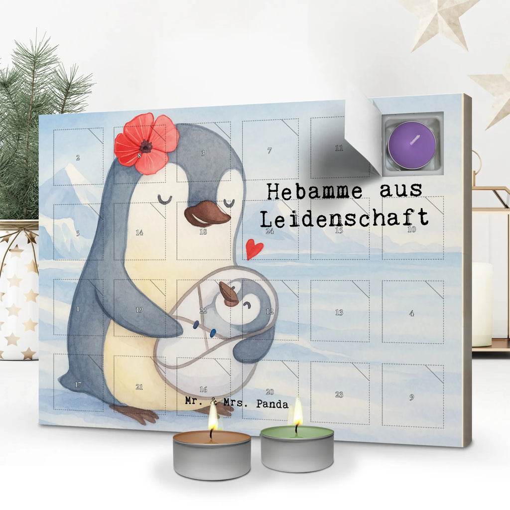 Scented candle advent calendar midwife Passion Design gift, gift idea, best, farewell gift, passing exam, anniversary, retirement, promotion, job start, sayings, funny, profession