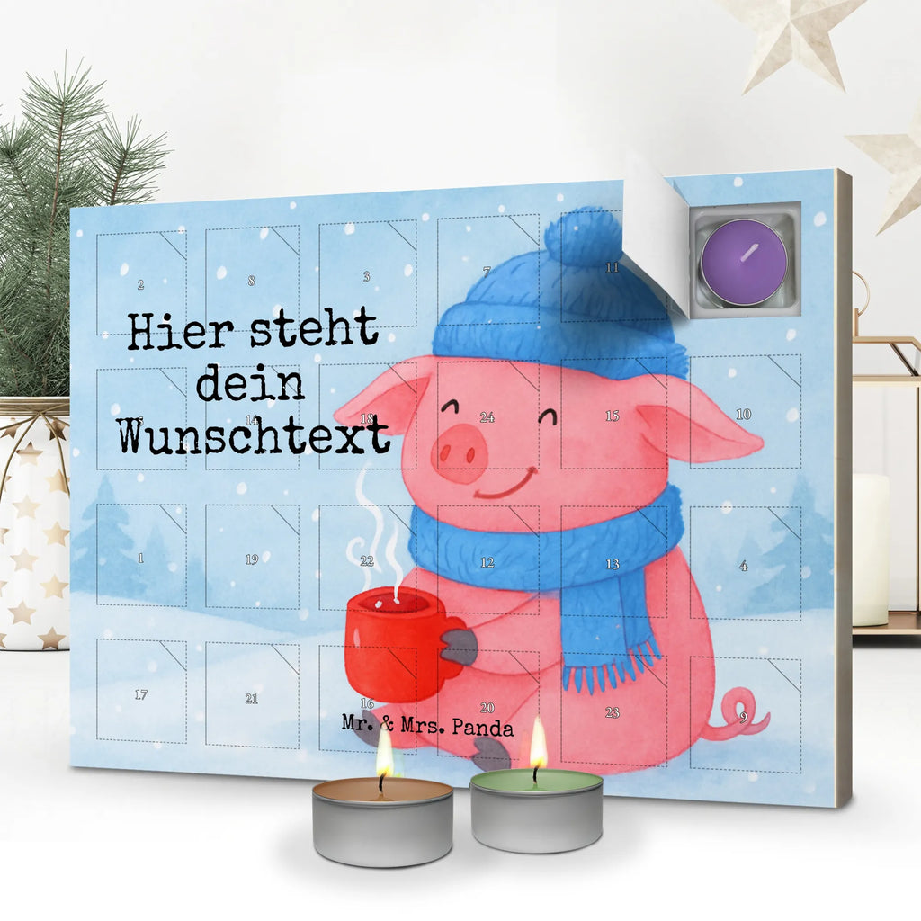 Personalisierter Duftkerzen Adventskalender Schweinchen Glühwein Design Personalisierter Duftkerzen Adventskalender, Weihnachten, Winter, Weihnachtsdeko, Nikolaus, Advent, Heiligabend, Wintermotiv, Betrunken, Weihnachtsmarkt, Spruch, Glühwein