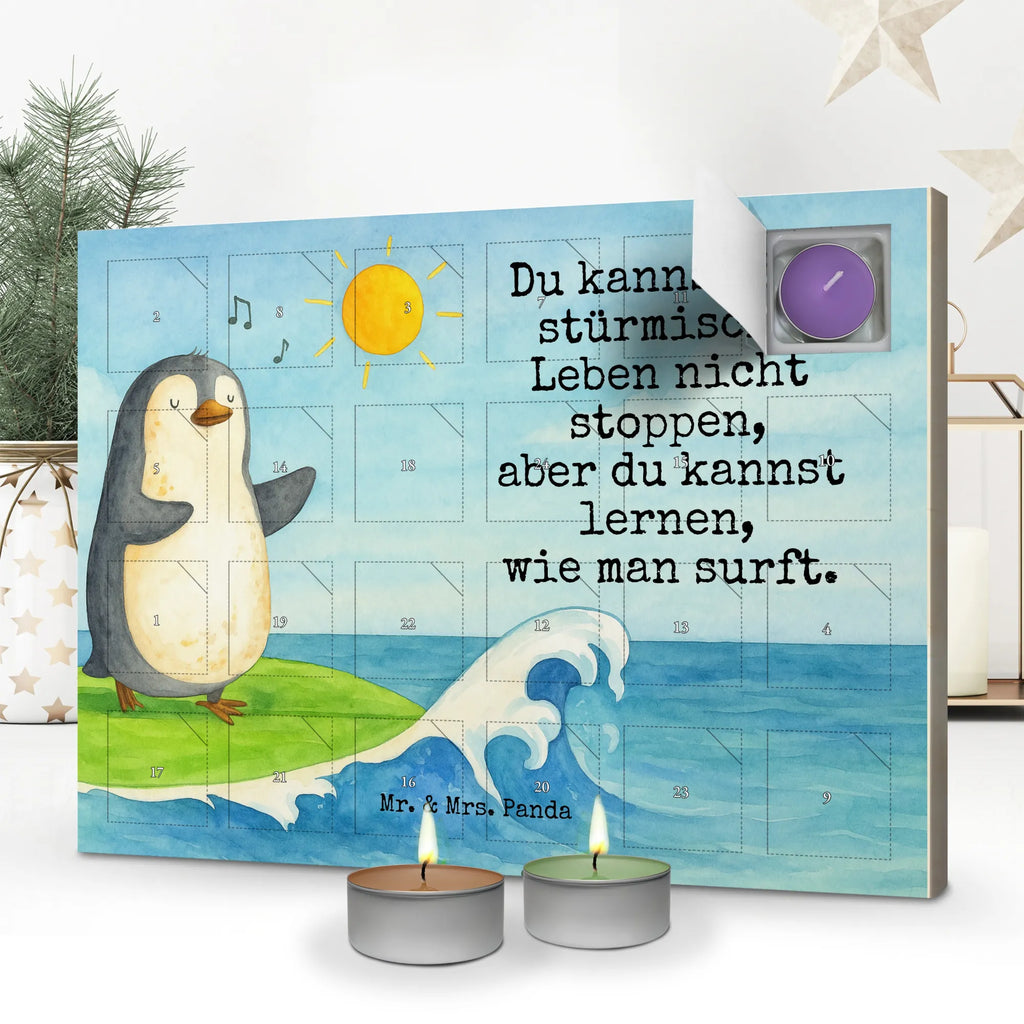 Scented candle advent calendar Penguin surfer Design Penguin, North Pole, Winter, Penguins, penguins, Hawaii, surfing, waves, wave riding, holidays, surfers, Portugal