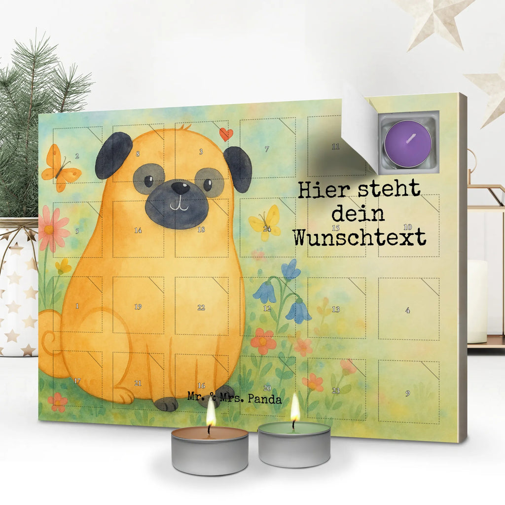 Personalisierter Duftkerzen Adventskalender Mops Design Personalisierter Duftkerzen Adventskalender, Sprüche, Hund, Hunderasse, Hundebesitzer, Hundemotiv, Haustier, Tierliebhaber, Liebe, Hundeliebe, Mops