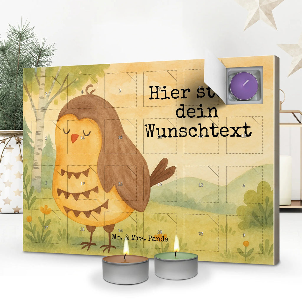 Personalisierter Duftkerzen Adventskalender Eule Zufrieden Design Personalisierter Duftkerzen Adventskalender, Eule, Eule Deko, Eule Spruch, Spruch schön, Liebe Spruch, Wortspiel Lustig, Geschenk Hochzeitstag, Owl, Romantisch