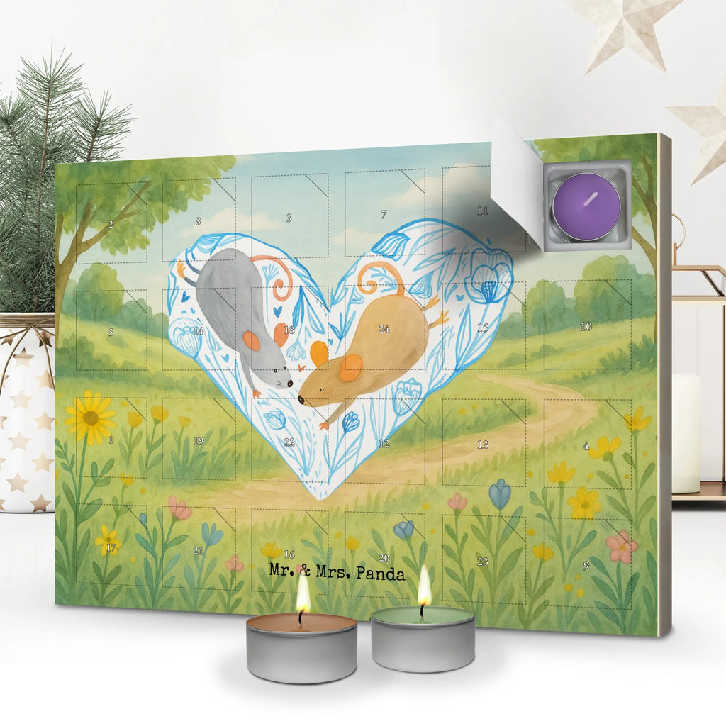 Scented candle advent calendar Mice heart Design Love, Loving, Two, Together, Marriage, Engagement, Proposal of marriage, Love gift, gift for her, gift for him, anniversary gift, togetherness, mice, love, engagement, mouse, wedding, anniversary, proof of love, love gift, love message, gift for two, favourite person