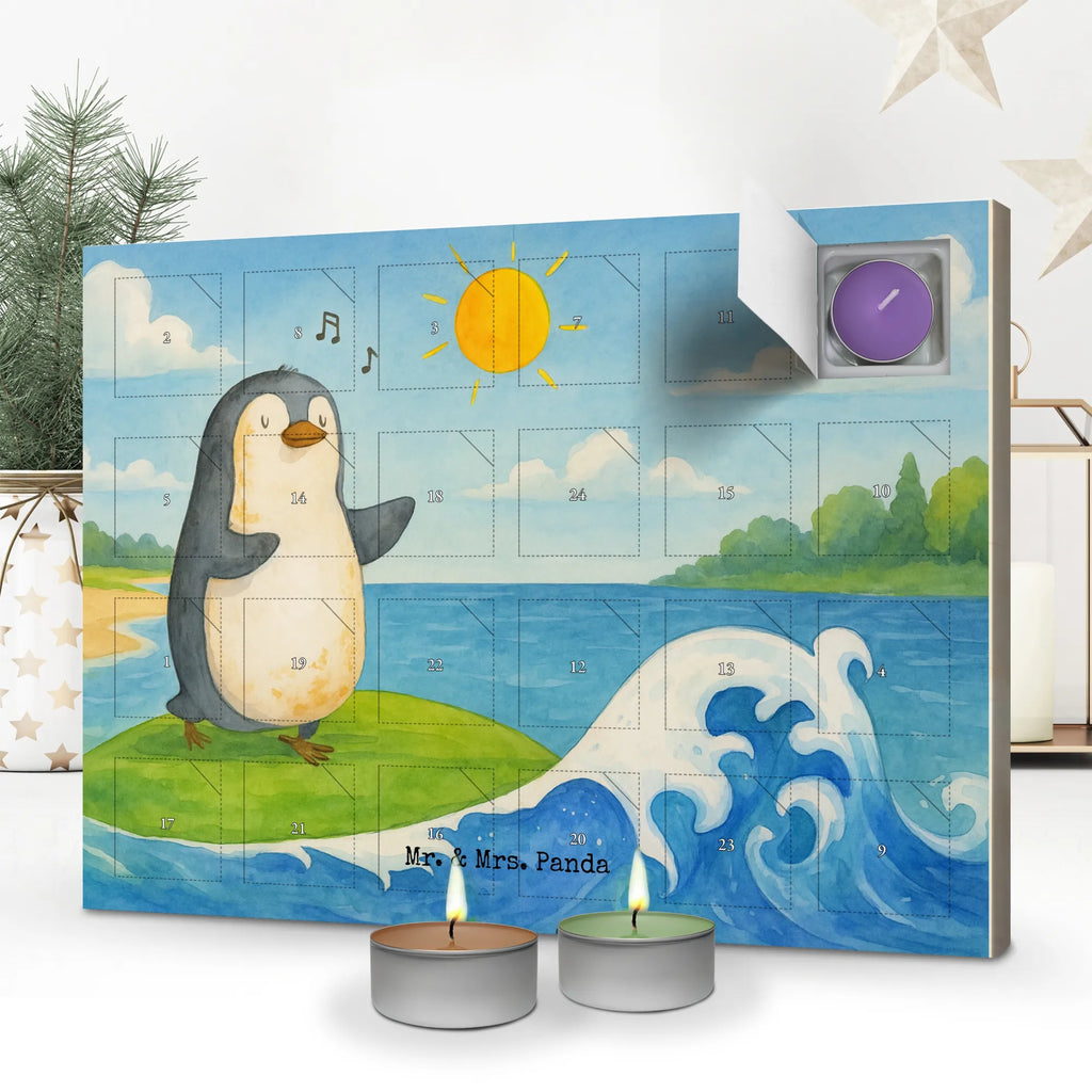 Scented candle advent calendar Penguin surfer Design Penguin, North Pole, Winter, Penguins, penguins, Hawaii, surfing, waves, wave riding, holidays, surfers, Portugal
