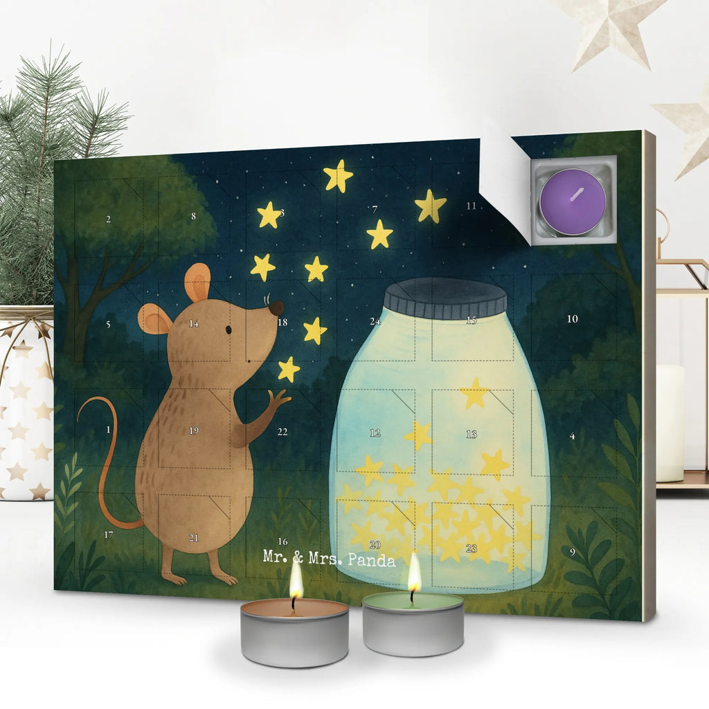 Scented candle advent calendar Mouse Stars Design small animals, cute, funny, cute animal motives, hand drawn, small world, funny sayings, good mood, happy, gifts, gift ideas, special gifts, animal lover, card, pregnancy, Mouse, child, birth, dreams, child birthday, hope, birthday, stars, wish, baptism gift, baptism, first child