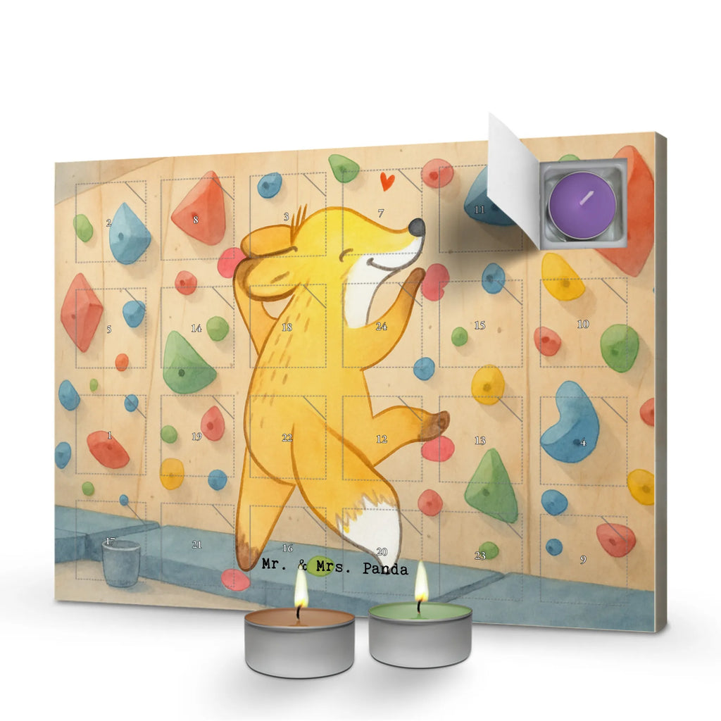 Scented candle advent calendar Fox bouldering Design Gift, sport, hobby, giving, thank you, award, profit, athlete, bouldering, climbing hall, bouldering hall, climbing