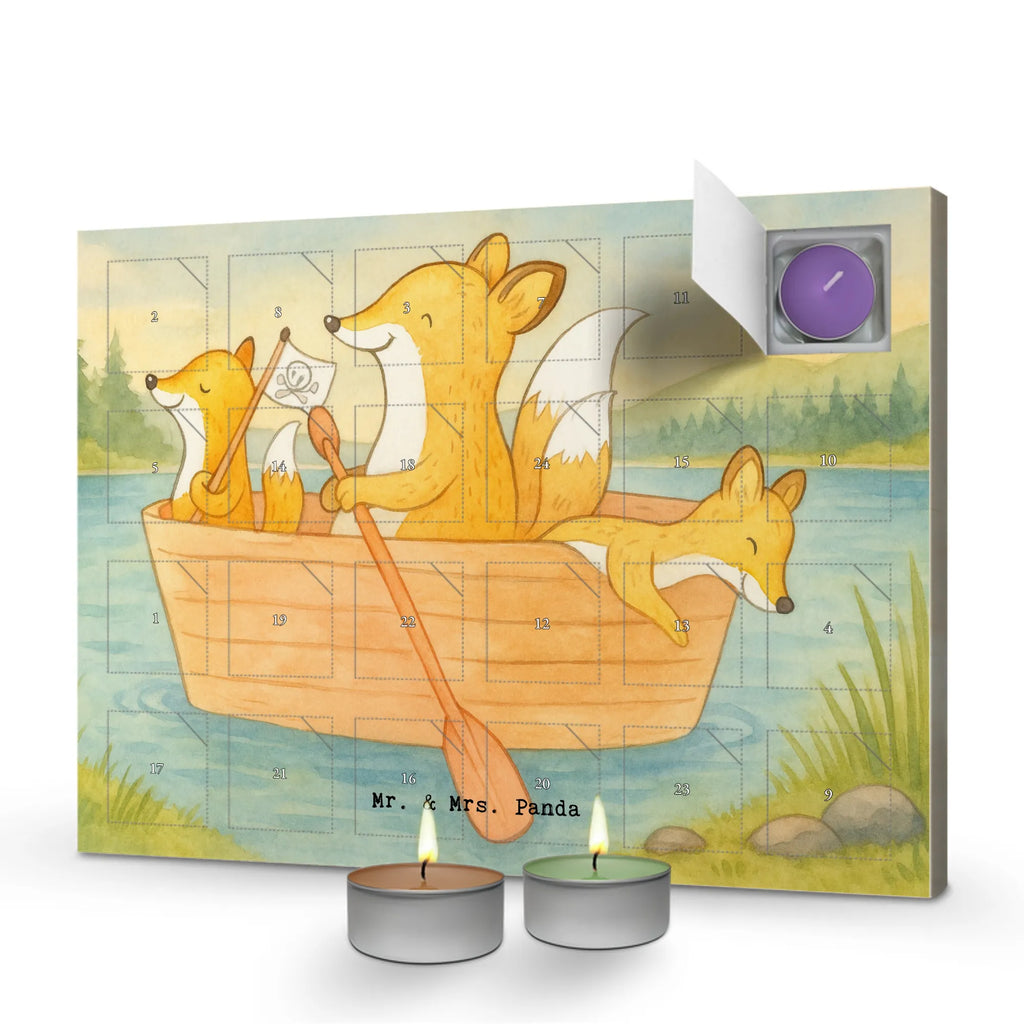 Scented candle advent calendar Fox Canoeing Design Gift, sport, hobby, giving, thank you, award, profit, athlete, Canoeing, canoe rental, canoe school, canoe tour, paddling tour