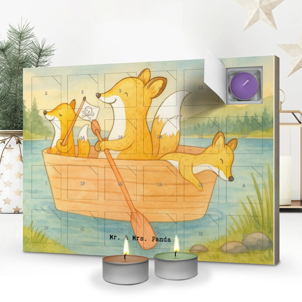 Scented candle advent calendar Fox Canoeing Design Gift, sport, hobby, giving, thank you, award, profit, athlete, Canoeing, canoe rental, canoe school, canoe tour, paddling tour