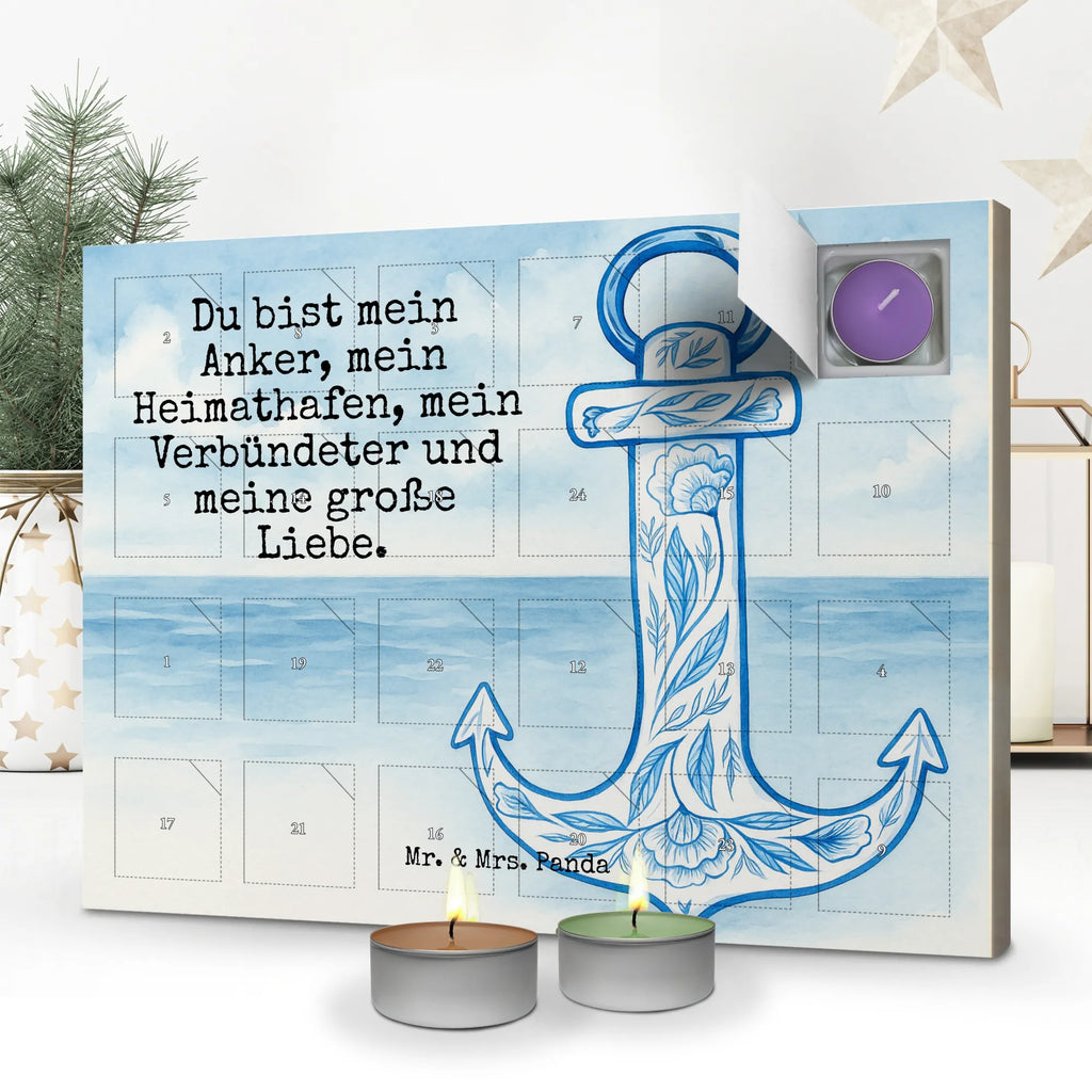 Scented candle advent calendar anchor Blue Design small animals, cute, funny, cute animal motives, hand drawn, small world, funny sayings, good mood, happy, gifts, gift ideas, special gifts, animal lover, card