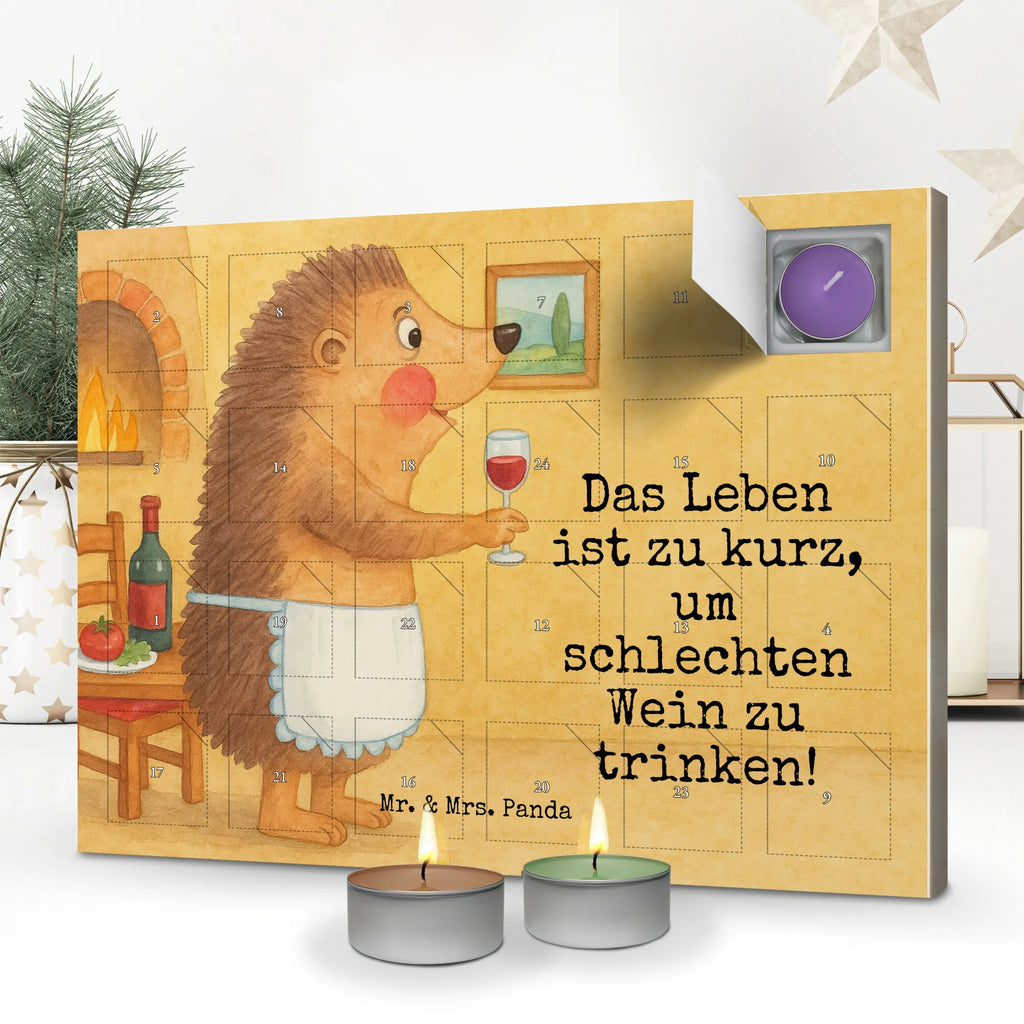 Scented candle advent calendar Hedgehog wine Design small animals, cute, funny, cute animal motives, hand drawn, small world, funny sayings, good mood, happy, gifts, gift ideas, special gifts, animal lover, card, gift wine lover, gift wine drinker, drinking wine, red wine, hedgehog, wine decoration, wine saying, white wine, wine glass