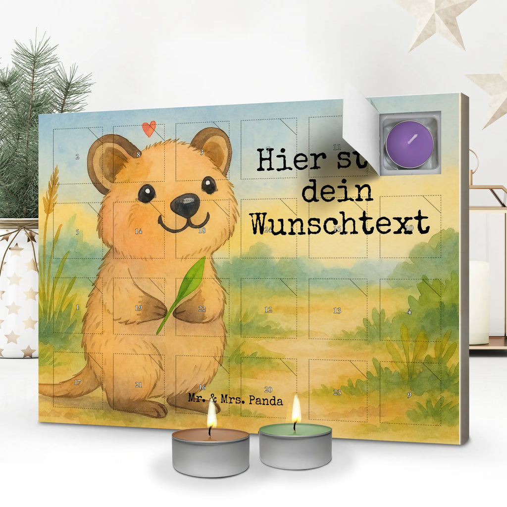 Personalisierter Duftkerzen Adventskalender Quokka Happy Design Personalisierter Duftkerzen Adventskalender, Lustige Sprüche, Tiere, Tiermotive, Gute Laune, Niedliches Tier, Lustiger Spruch, Quokka, Verschieben, Aufschieberitis, Dinge Erledigen
