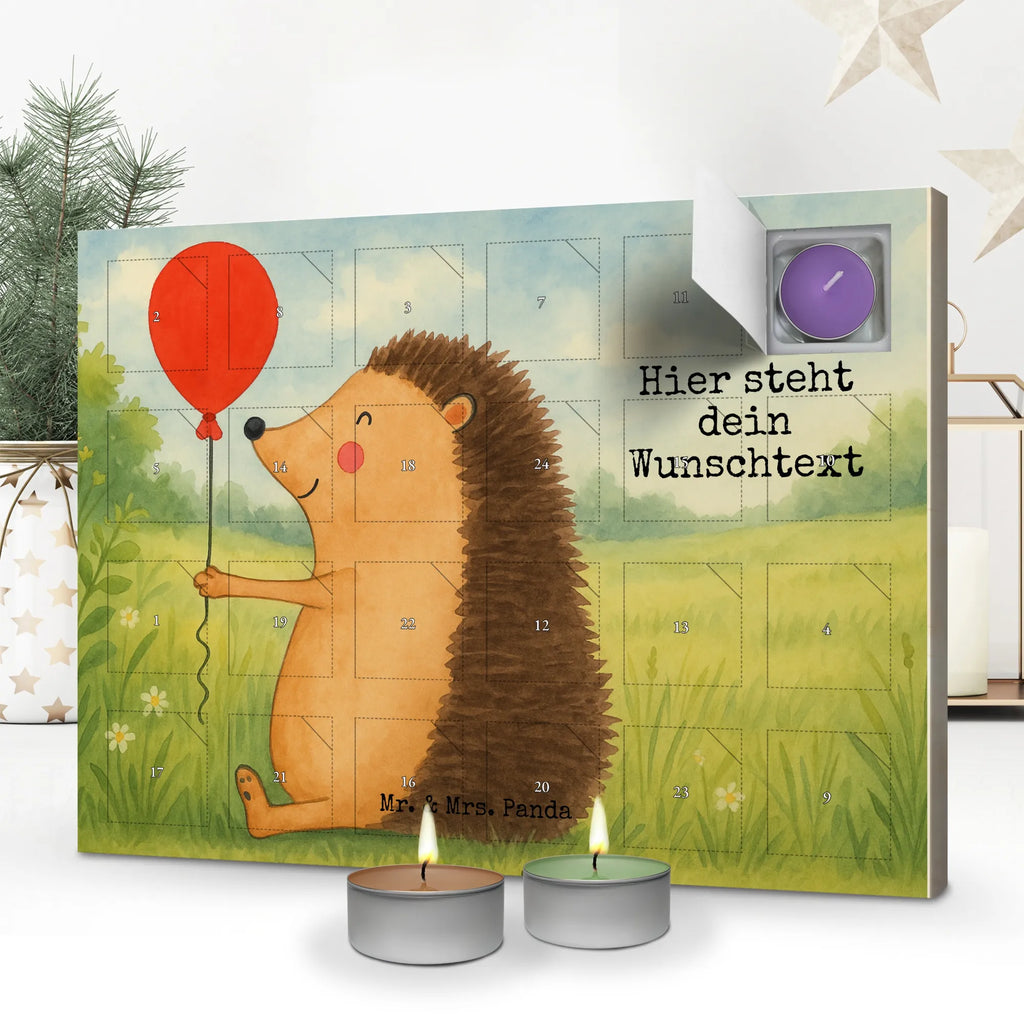 Personalisierter Duftkerzen Adventskalender Igel Luftballon Design Personalisierter Duftkerzen Adventskalender, Lustige Sprüche, Tiere, Tiermotive, Gute Laune, Herzlichen Glückwunsch, Geburtstagskind, Glückwunsch, Ballon, Geburtstag, Igel, Happy Birthday
