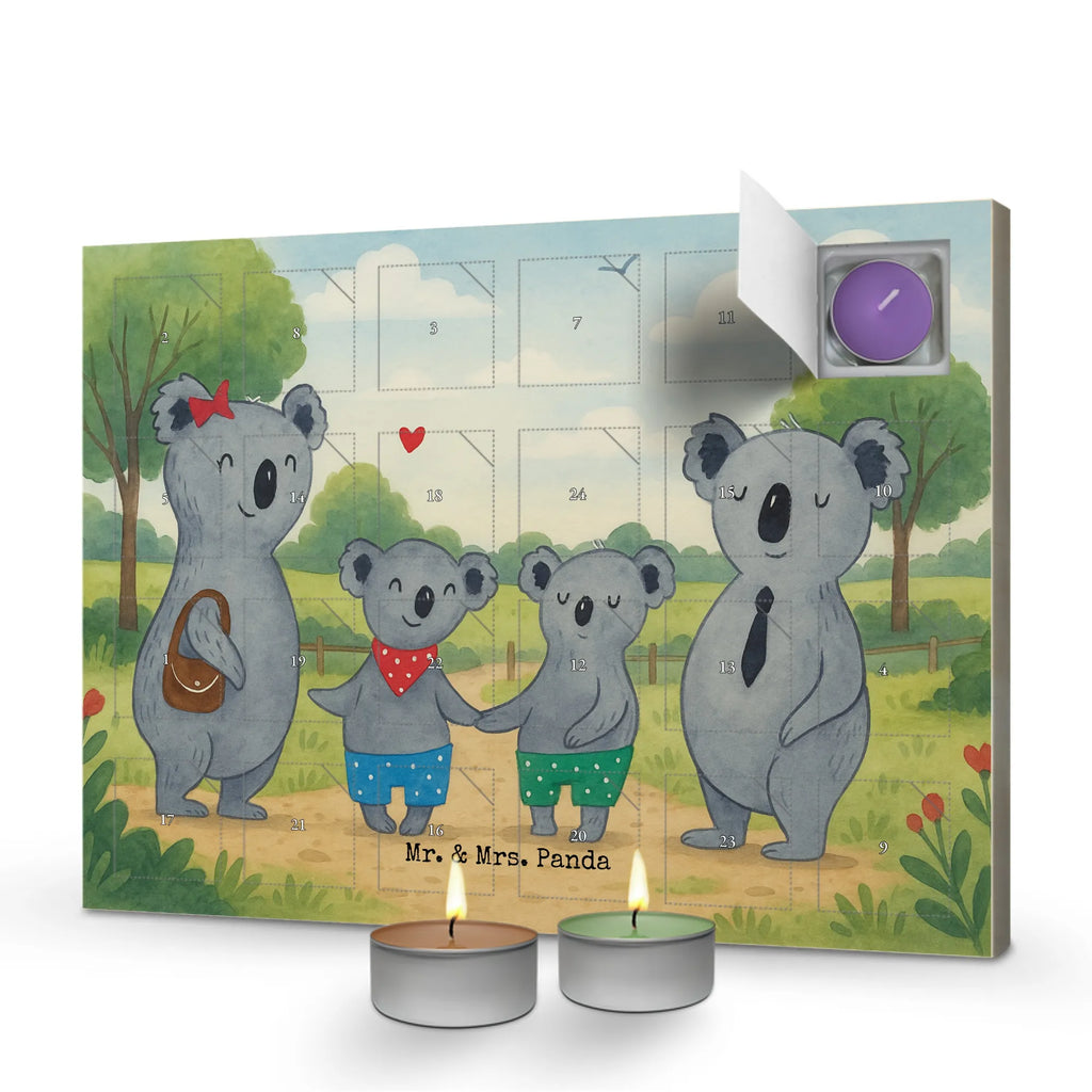 Scented candle advent calendar Koala family with two kids Design Family, Father's Day, Mother's Day, brother, sister, Mom, Dad, best family, koala, family life, favourite family, family time, koala bear, koala family, family