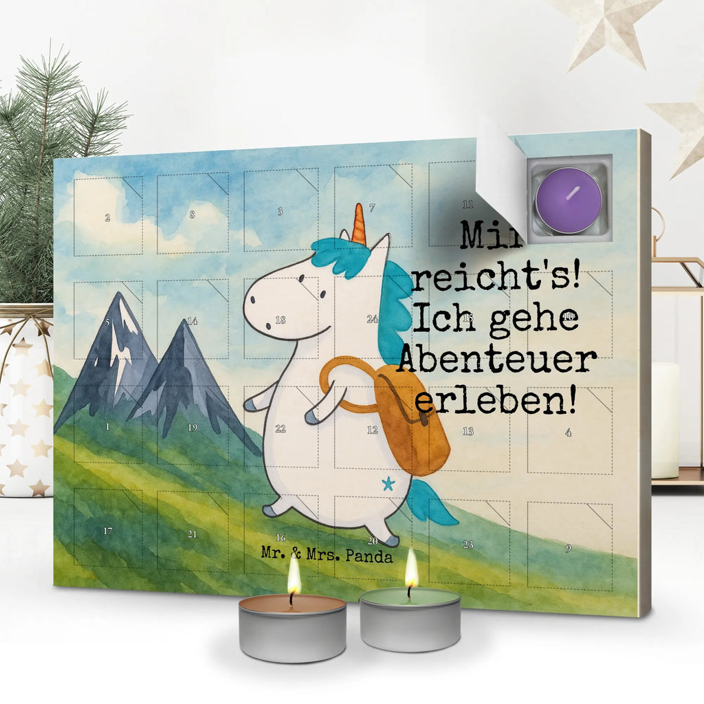 Scented candle advent calendar unicorn climber Design unicorn, unicorns, adventurer, mountains, english, travel, vacation, mountaineer, Einhorn, world trip, world traveler, adventure, explorer